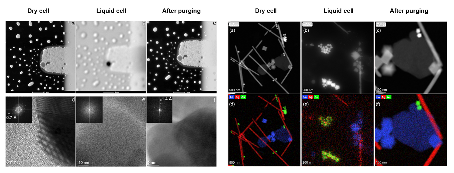 Enhancing image resolution during liquid phase TEM